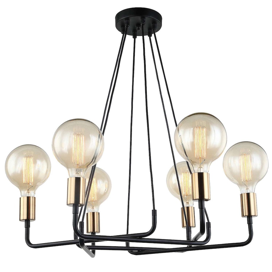 LAMPA wisząca BETTY MDM-3901/6 BK+BRO Italux industrialna OPRAWA metalowy zwis czarny brąz