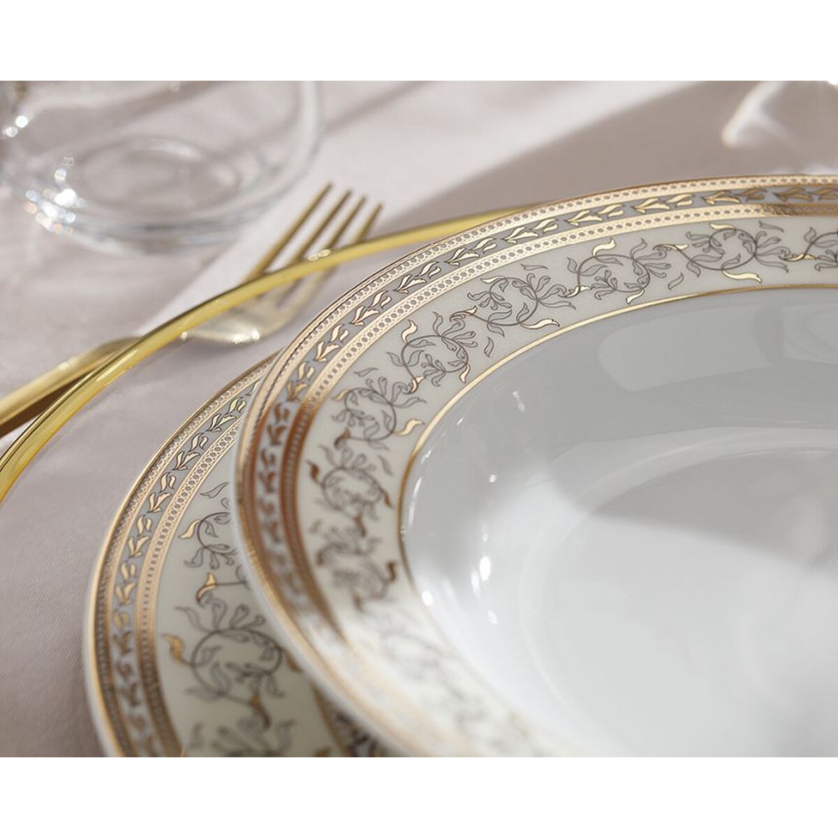 Zestaw talerzy dla 6 osób 18 el. Margaret Arabella G670