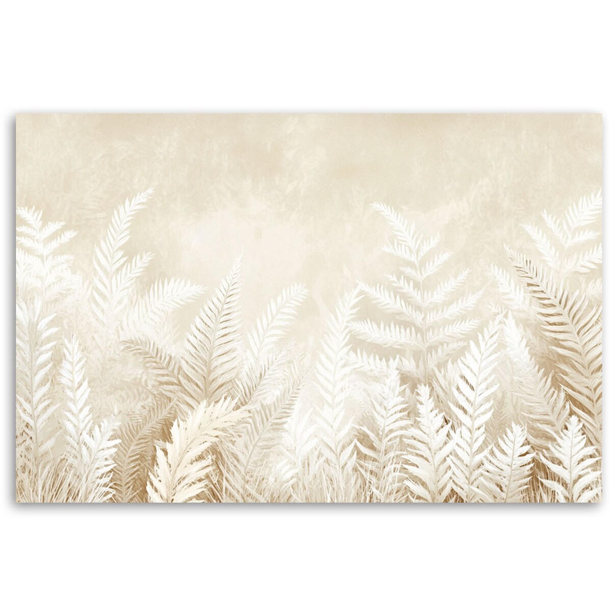 Fototapeta, Beżowe liście paproci pióra w stylu boho 350x245
