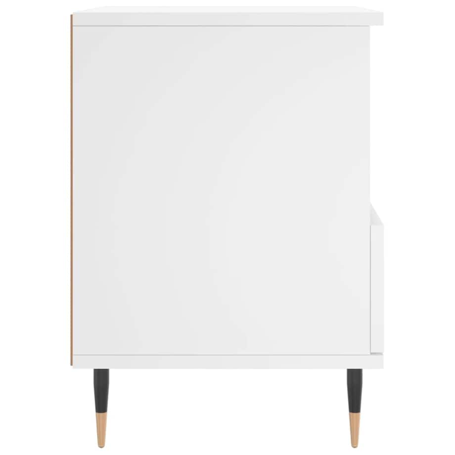 vidaXL Szafka nocna, biała, 40x35x50 cm, materiał drewnopochodny