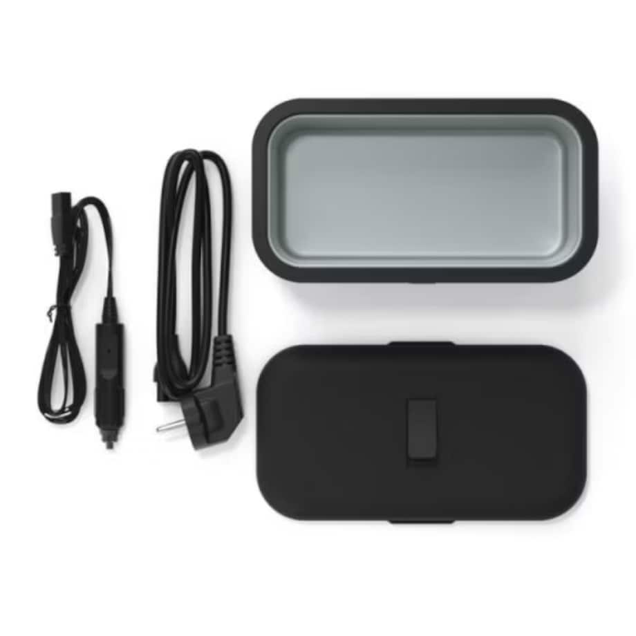 Lunchbox Warmer + kabel samochodowy czarny, Monbento