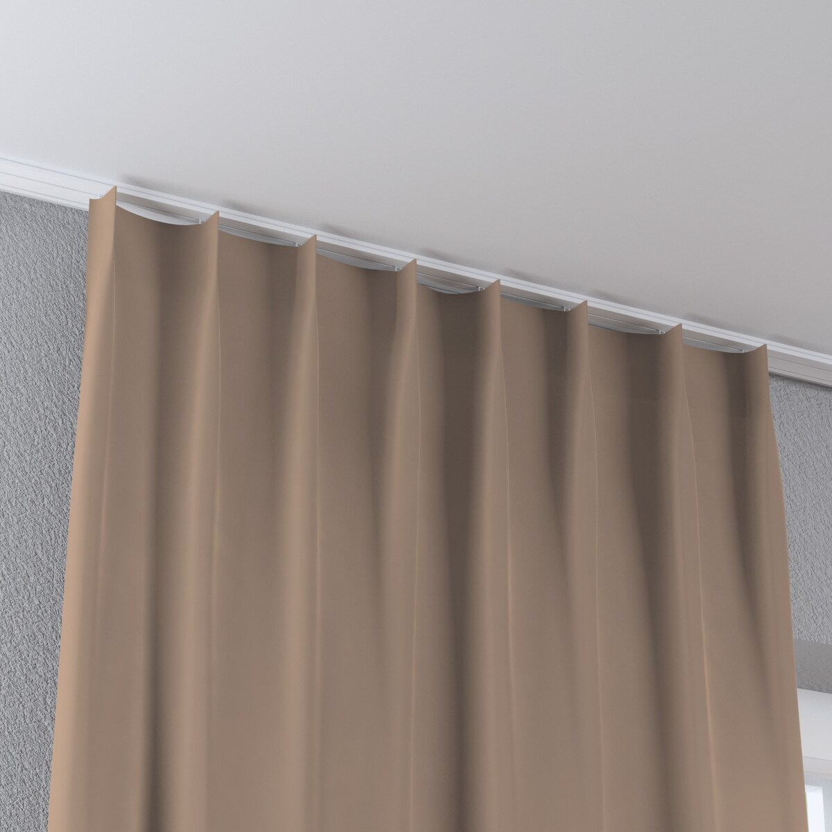 Zasłona na haczykach flex pojedynczych 130x260 mocca