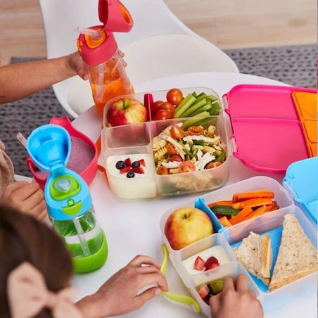 Lunchbox dla dzieci i dorosłych - śniadaniówka z przegródkami i wkładem chłodzącym Feeling Peachy, b.box