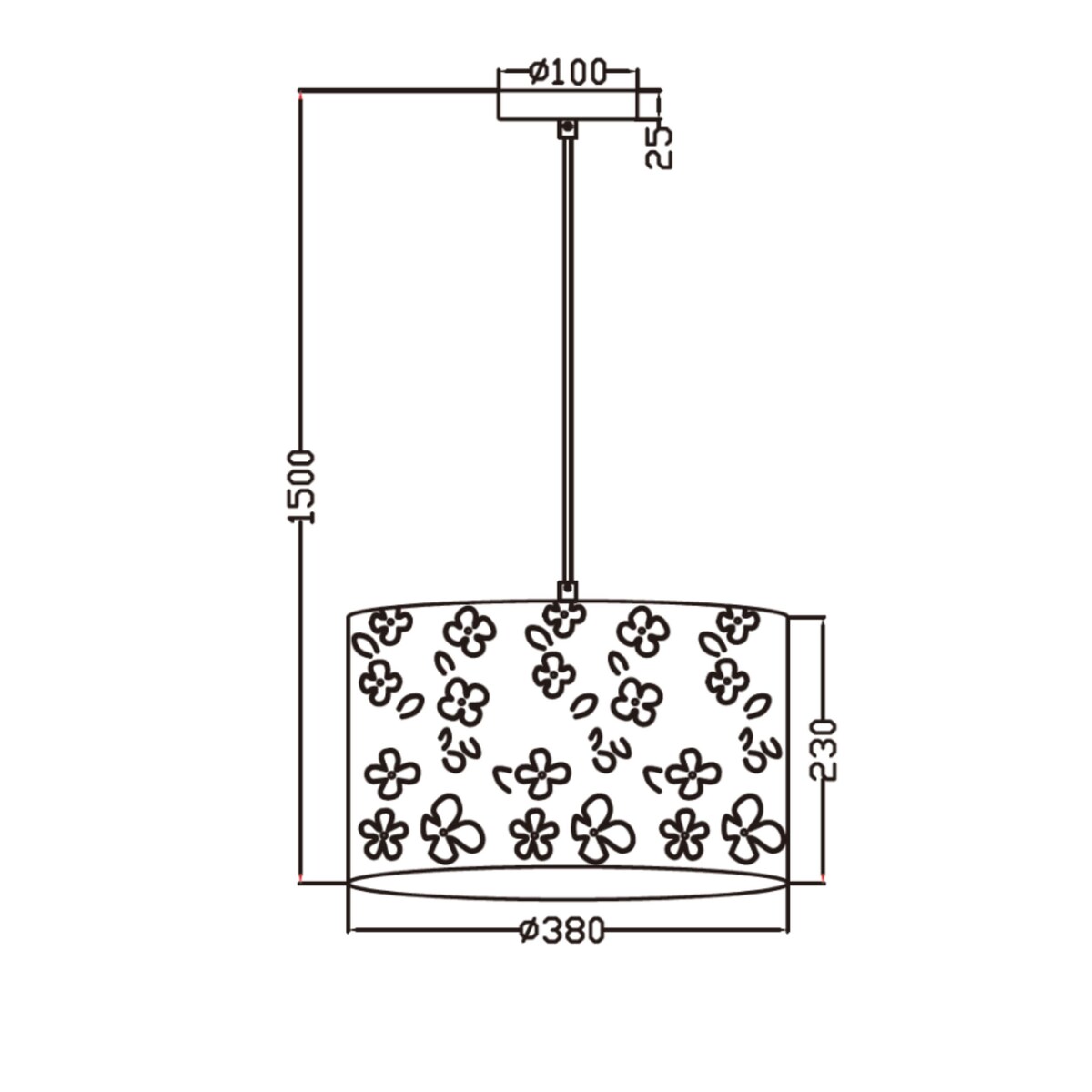Lampa sufitowa wisząca Light Prestige Flowers biały 1 x E27 1 szt.