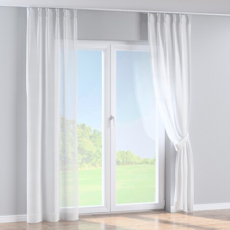 Zasłona na haczykach flex podwójnych 130x245 prześwitujący ecru