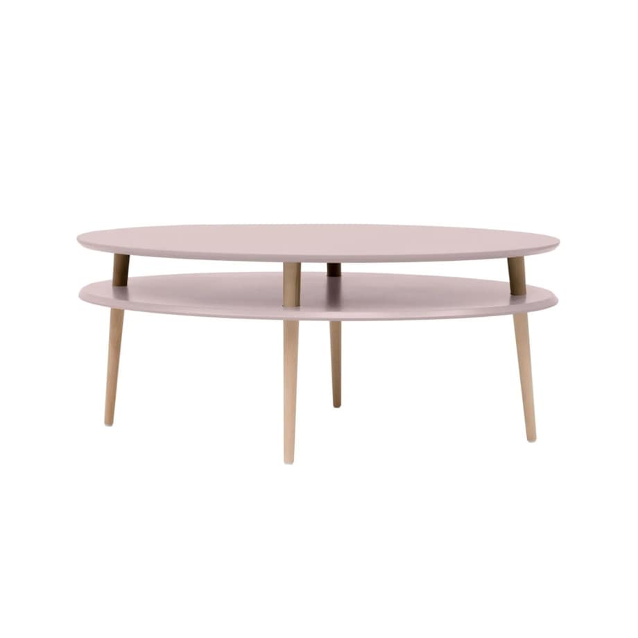 Ława owalna OVO HIGH 110x70 różowa