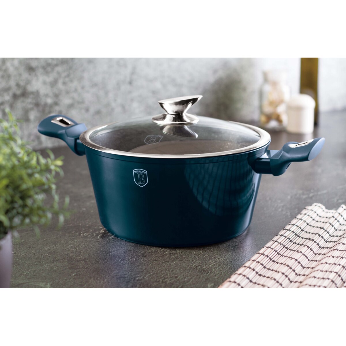 Zestaw garnków z powłoką marmurową Berlinger Haus Rose Aquamarine BH-7031