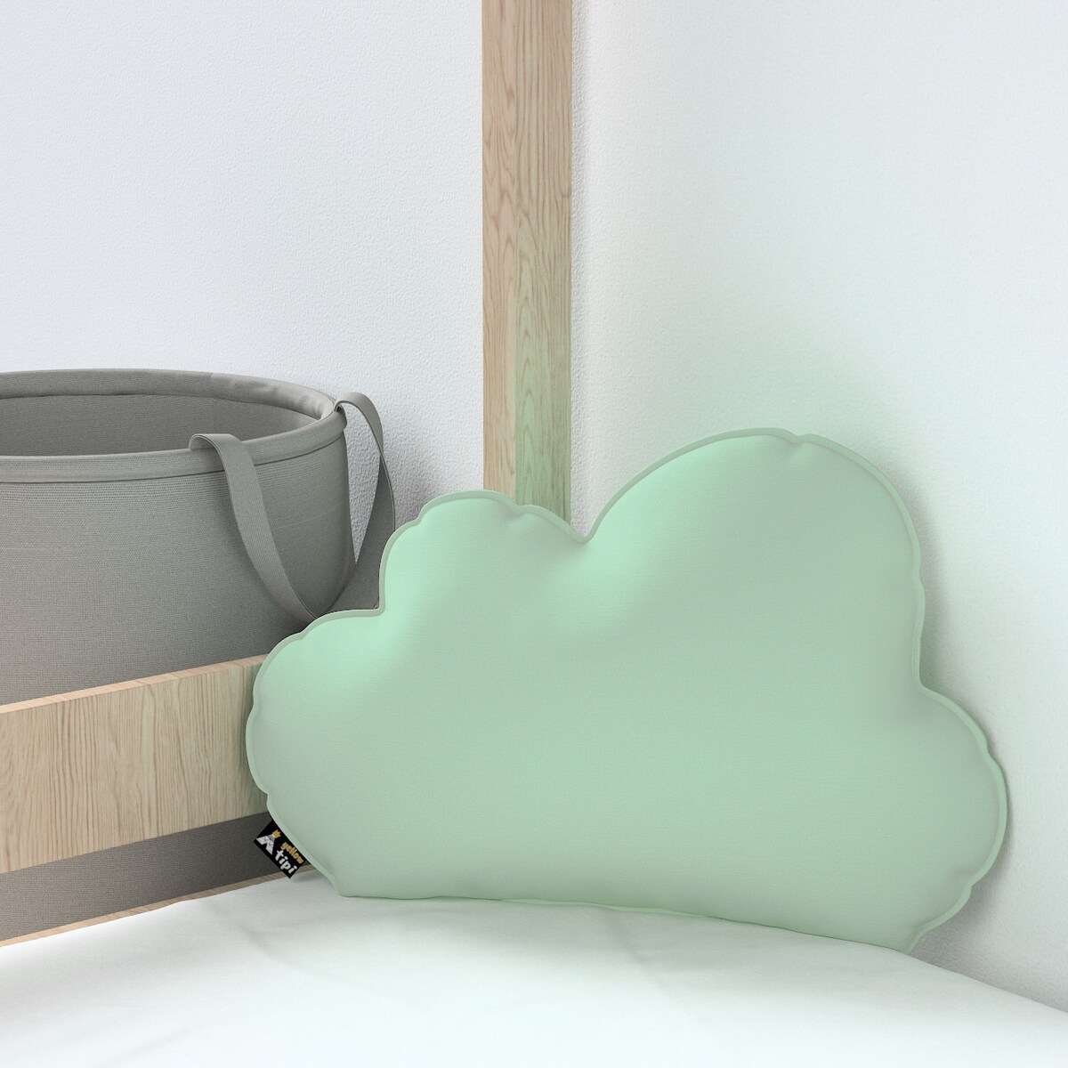 Poduszka Soft Cloud, zieleń eukaliptusa, 55x15x35cm, Happiness