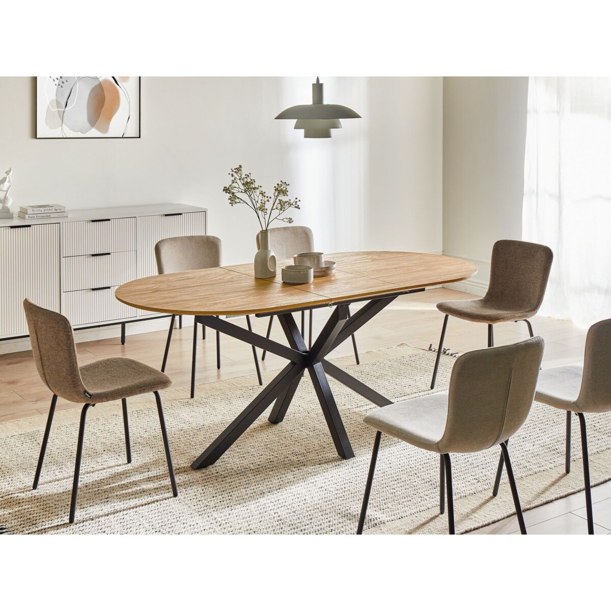 Stół do jadalni rozkładany MACQUARIE Brązowy 140/180 cm 90 cm