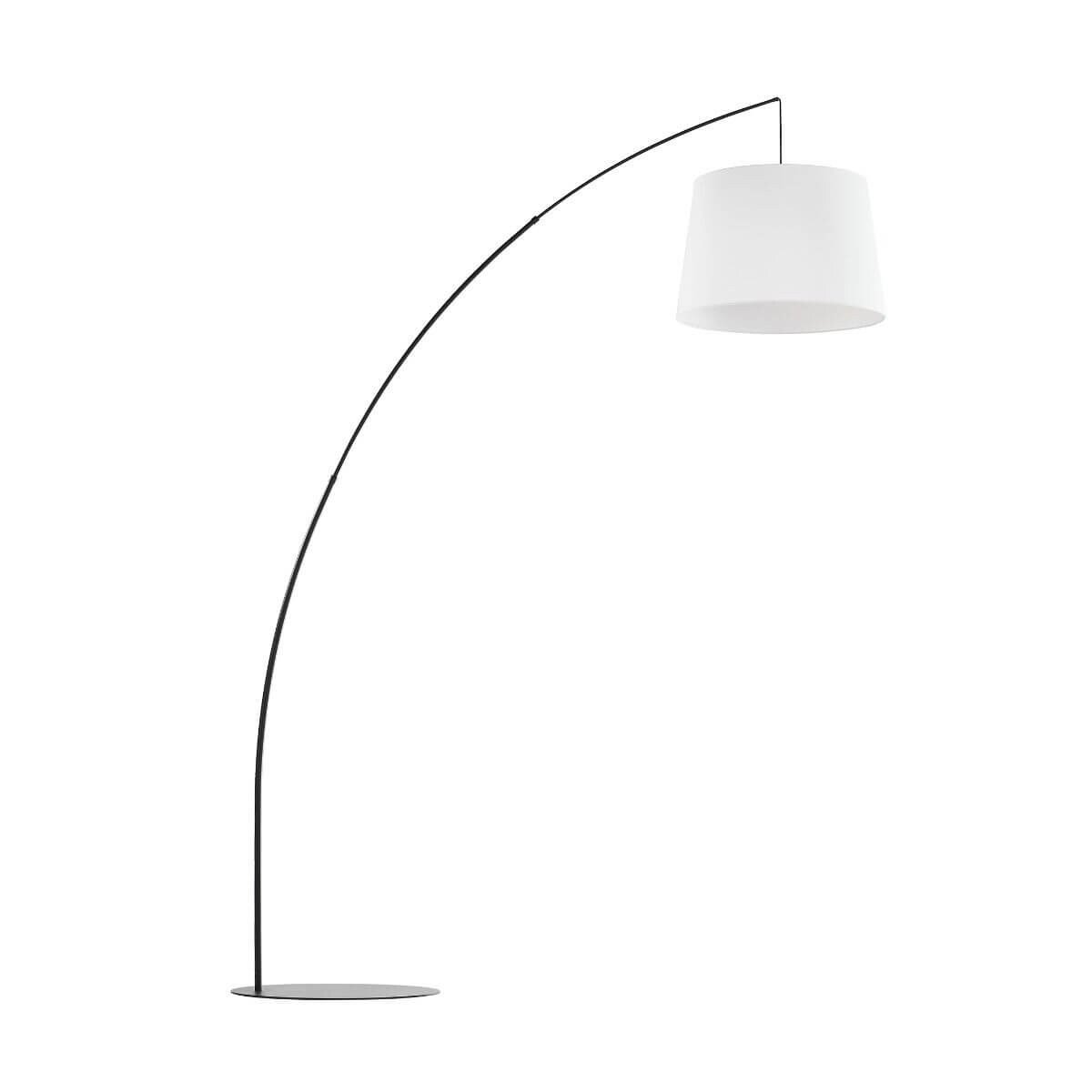 Łukowa lampa podłogowa Mangri 3060 Zumaline salonowa czarna biała