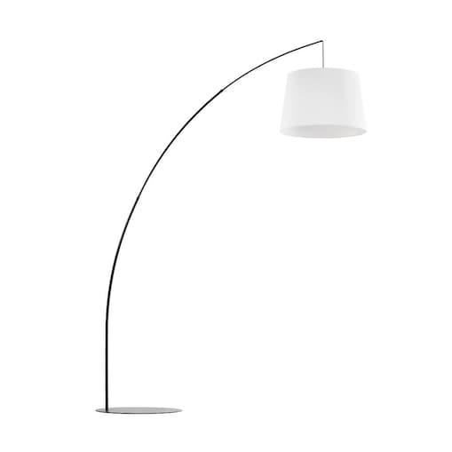 Łukowa lampa podłogowa Mangri 3060 Zumaline salonowa czarna biała
