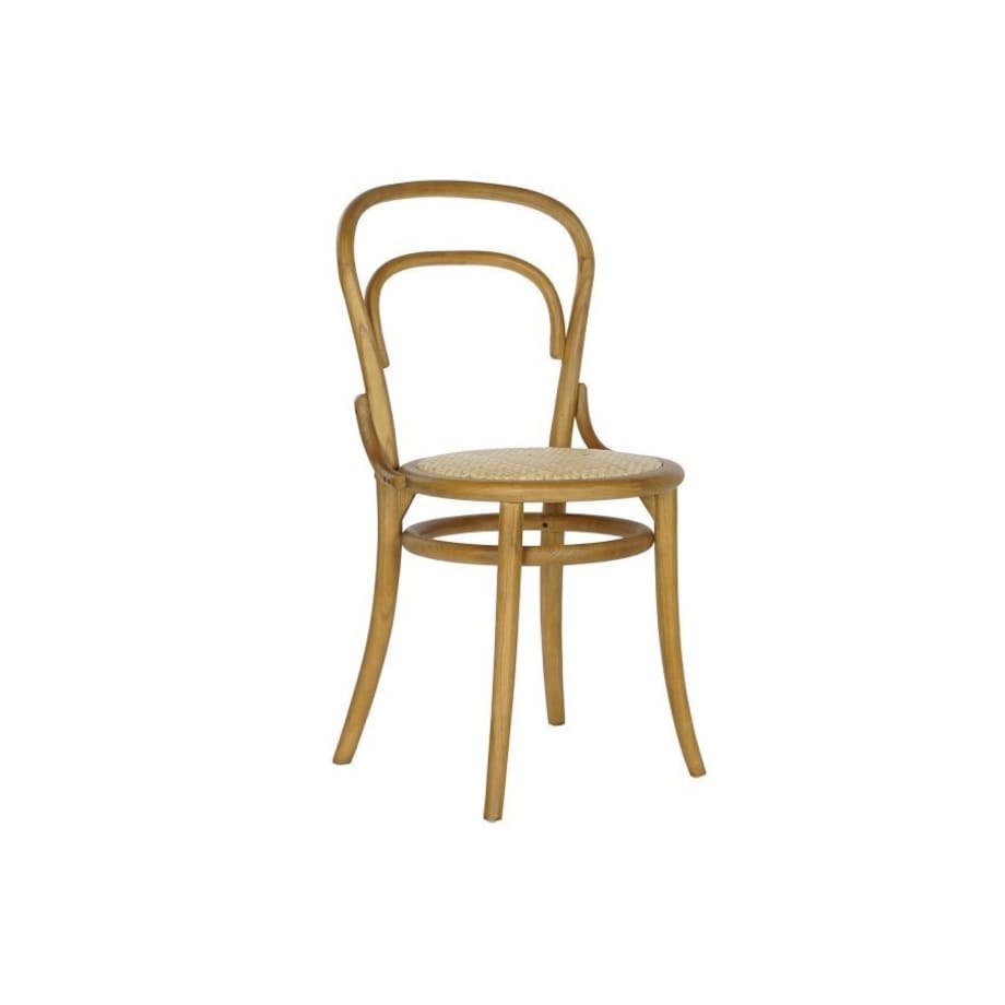 Krzesło rattanowe wiązowe NIKKI 84,5x44x45 cm brązowe