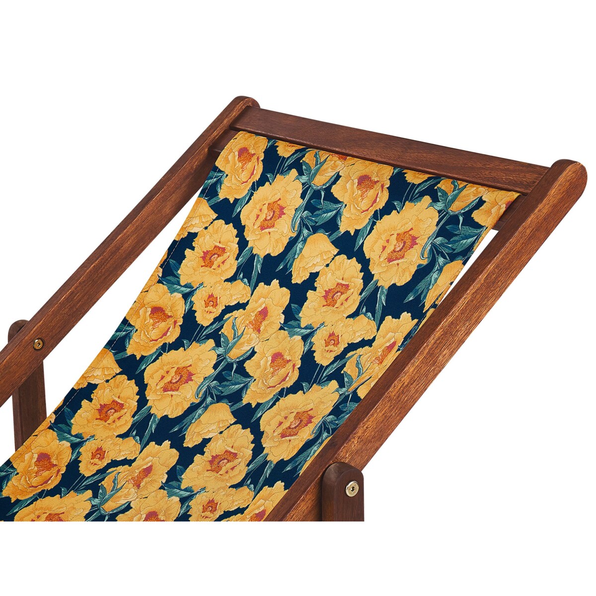 Zestaw 2 tkanin leżakowych wzór w kwiaty żółty ANZIO / AVELLINO