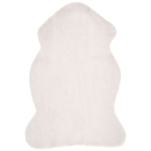 Dywan imitacja futra królika biały UNDARA