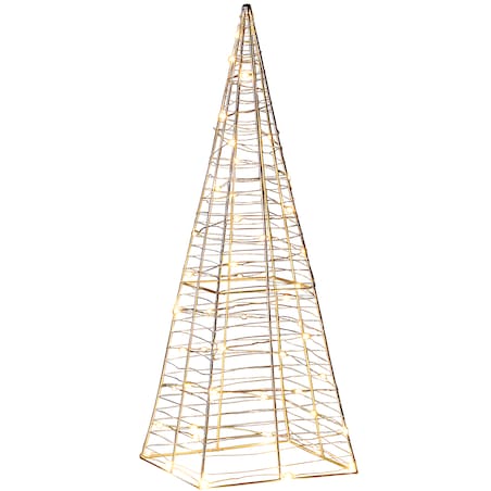 Dekoracja ogrodowa LED PUKSALA Choinka 60 cm Srebrny