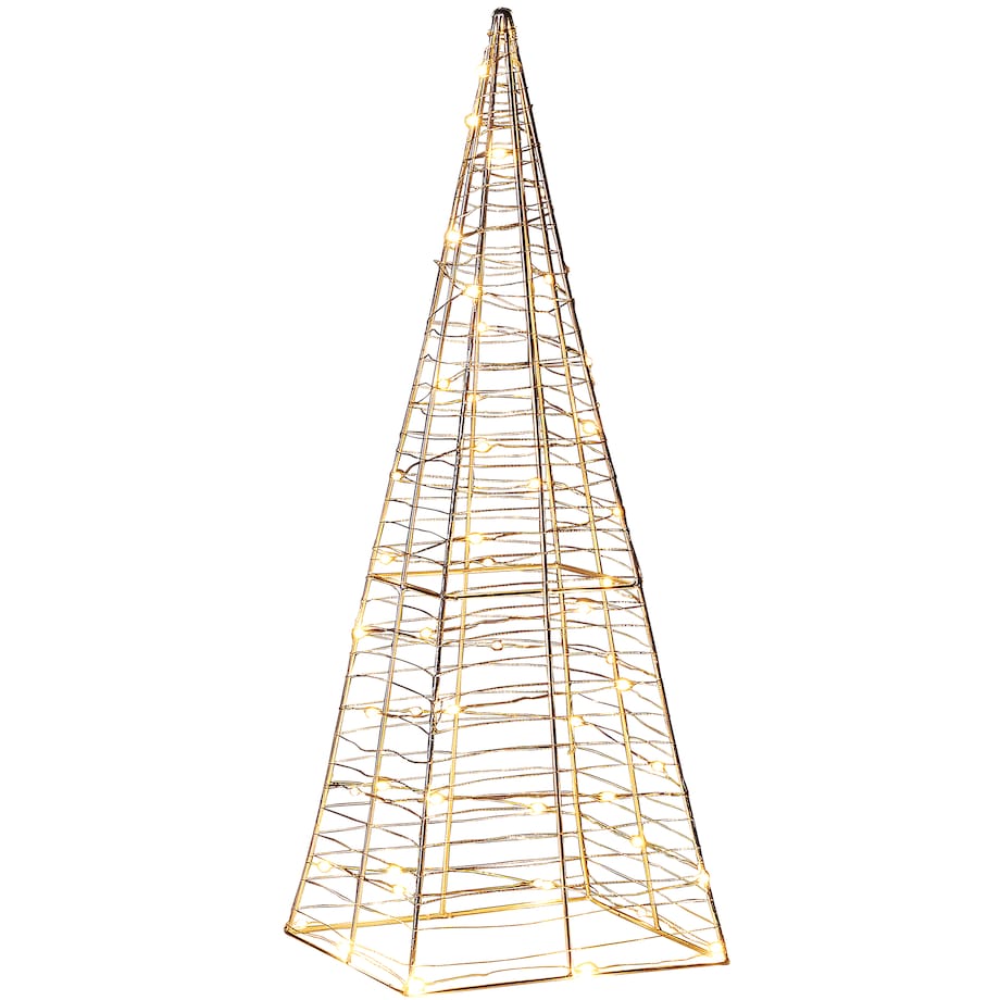 Dekoracja ogrodowa LED PUKSALA Choinka 60 cm Srebrny