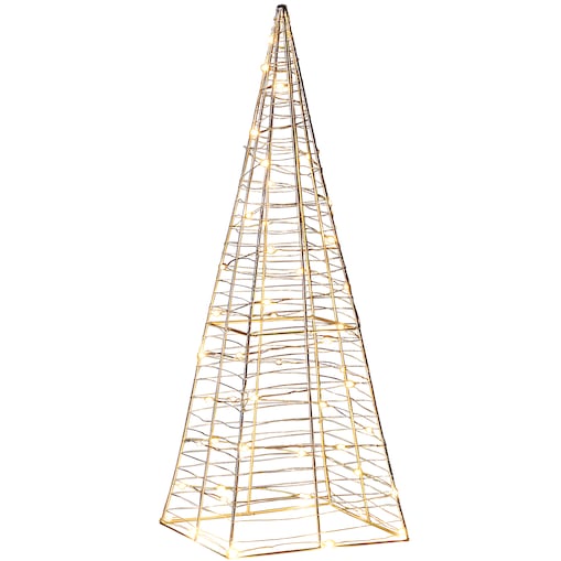 Dekoracja ogrodowa LED PUKSALA Choinka 60 cm Srebrny