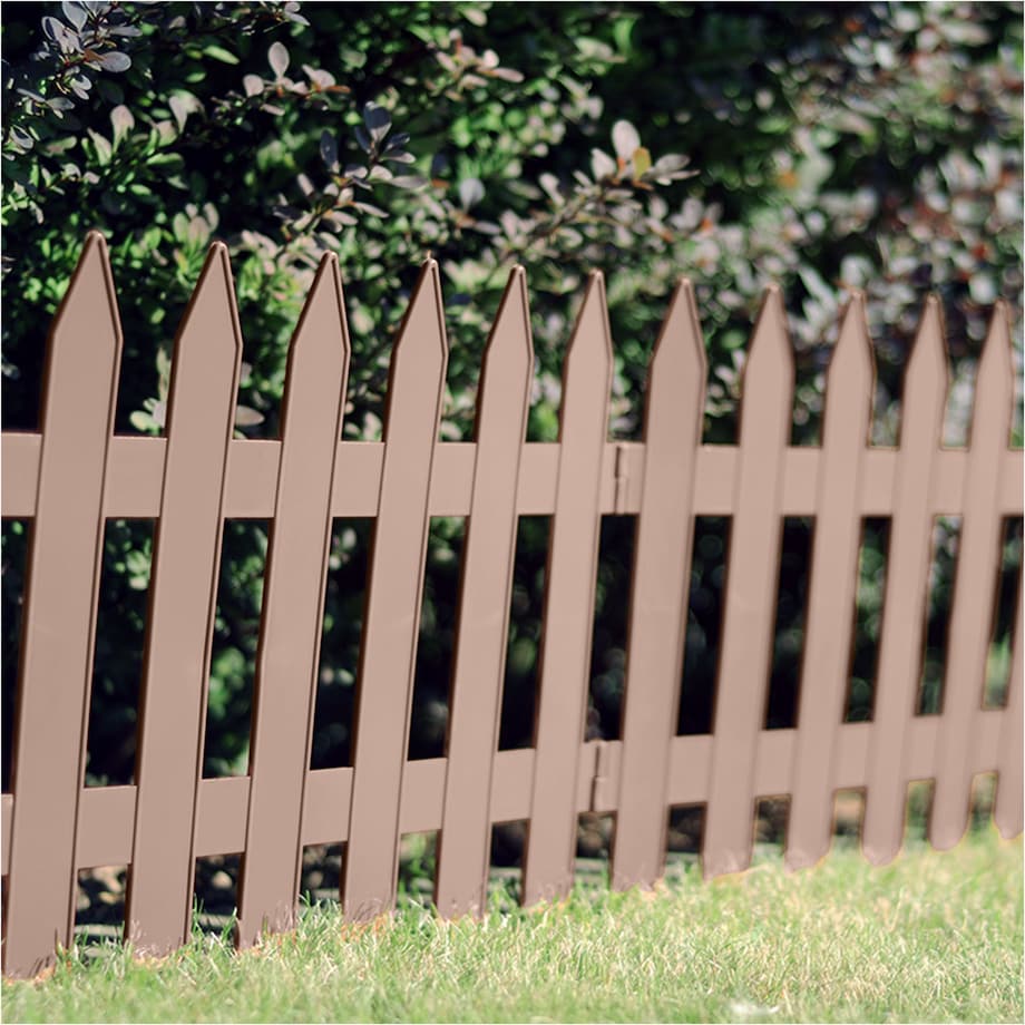 Płotek Ogrodowy 3,22 M Obrzeże Trawnikowe Palisada Brązowy