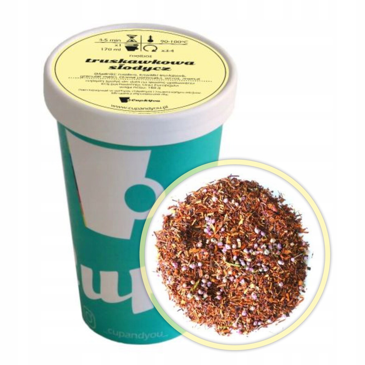 Najlepsza sypana herbata czerwonokrzew Rooibos TRUSKAWKOWA SŁODYCZ 150g EKO