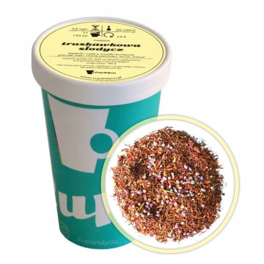 Najlepsza sypana herbata czerwonokrzew Rooibos TRUSKAWKOWA SŁODYCZ 150g EKO