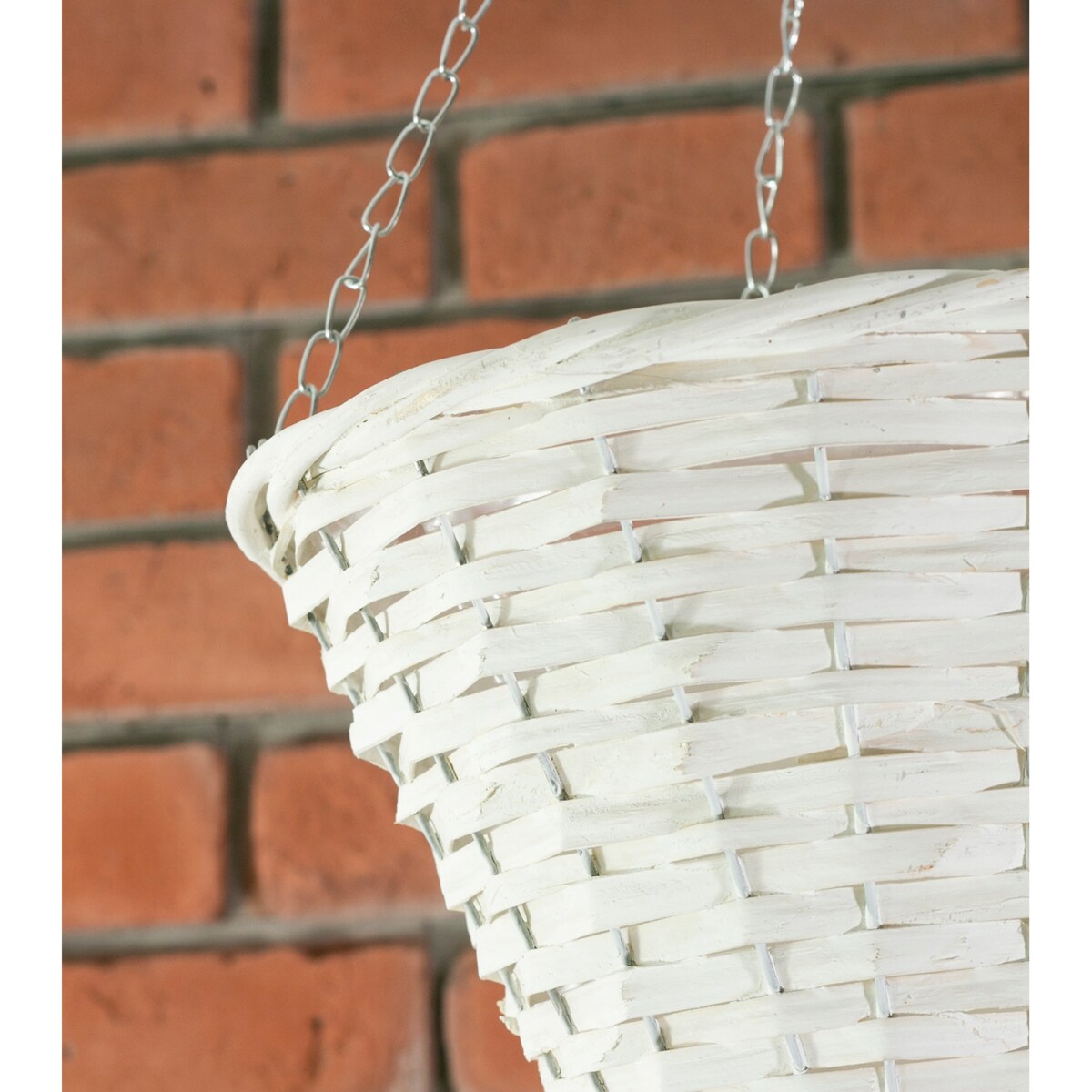 3 szt. KWIETNIK wiszący STOŻEK drewniany biały