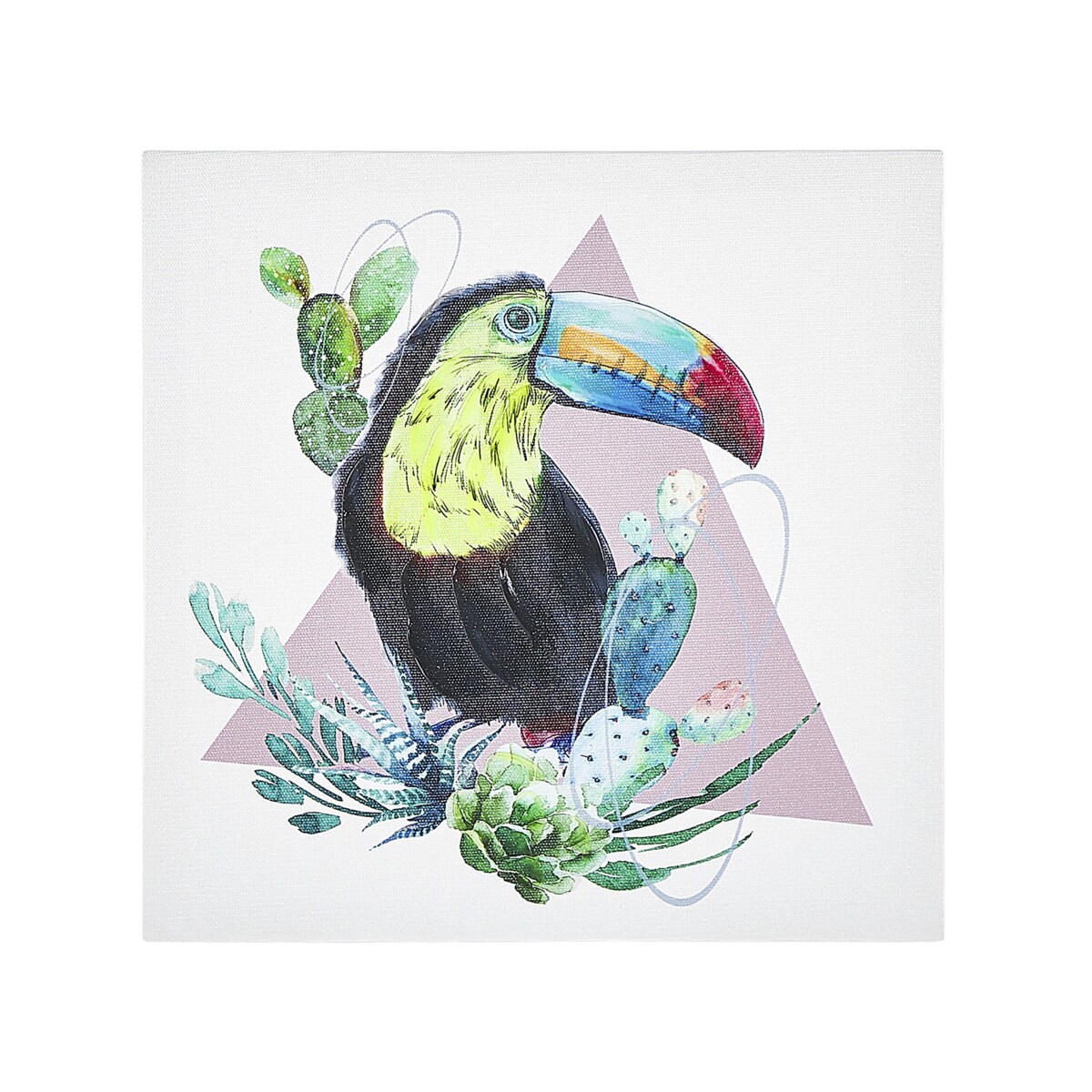 Zestaw 3 obrazów na płótnie zwierzęta 30 x 30 cm kolorowy MENAKA