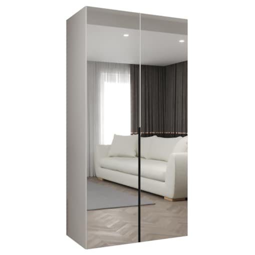 Szafa uchylna otwierana ALICANTE 3 100 wys. 202 cm Biały + u. Czarny