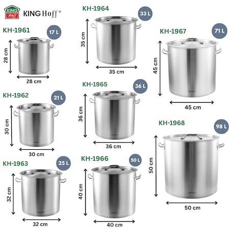 Kinghoff garnek gastronomiczny z pokrywą 50l KH1966