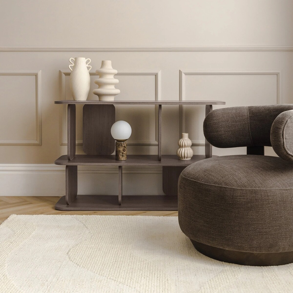 Fotel wypoczynkowy z drewna jesionowego 74x75x73 cm MALICO espresso