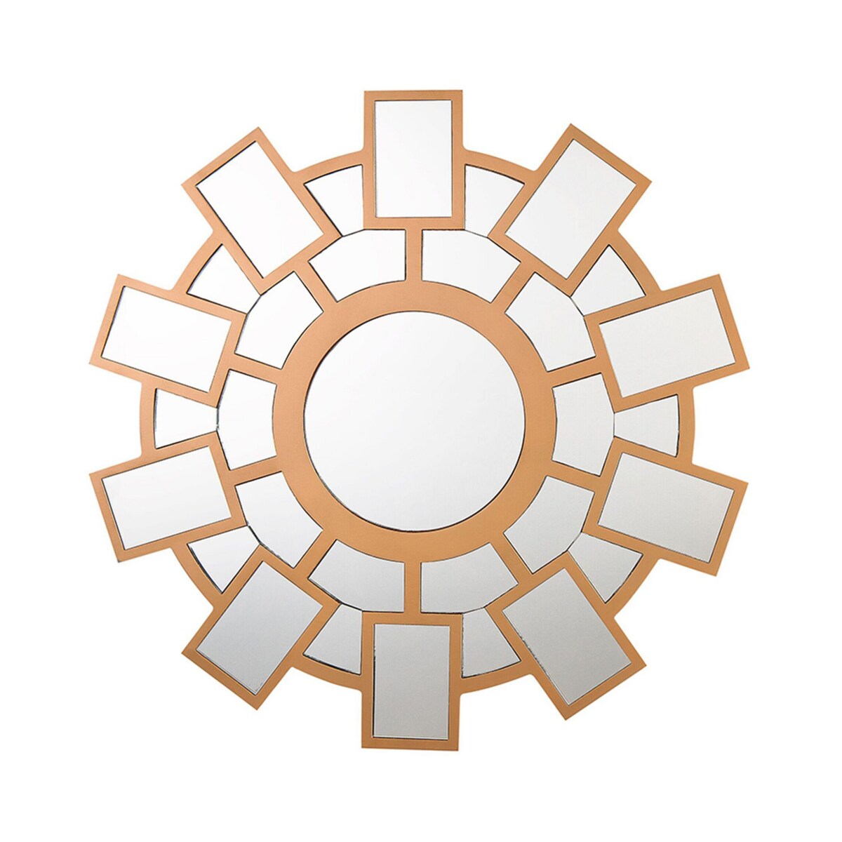 Lustro ścienne słońce ⌀ 80 cm złote ROZEL