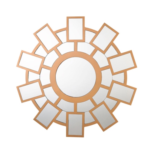 Lustro ścienne słońce ⌀ 80 cm złote ROZEL