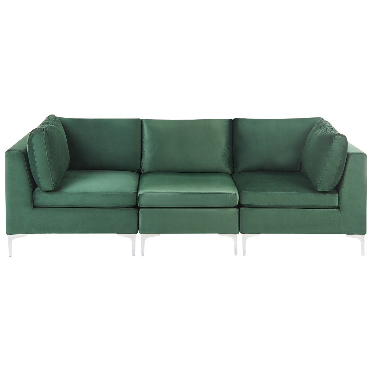Sofa modułowa dla 3 osób EVJA Welur Zielony