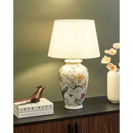 Lampa stołowa ACROSSO Porcelana Biały