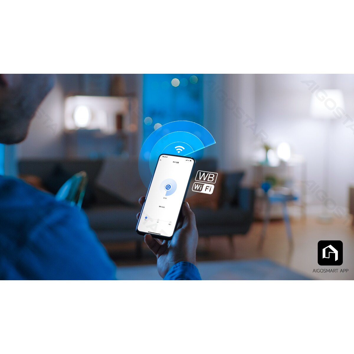 inteligentna żarówka led wb a60 e27 wi-fi 9w