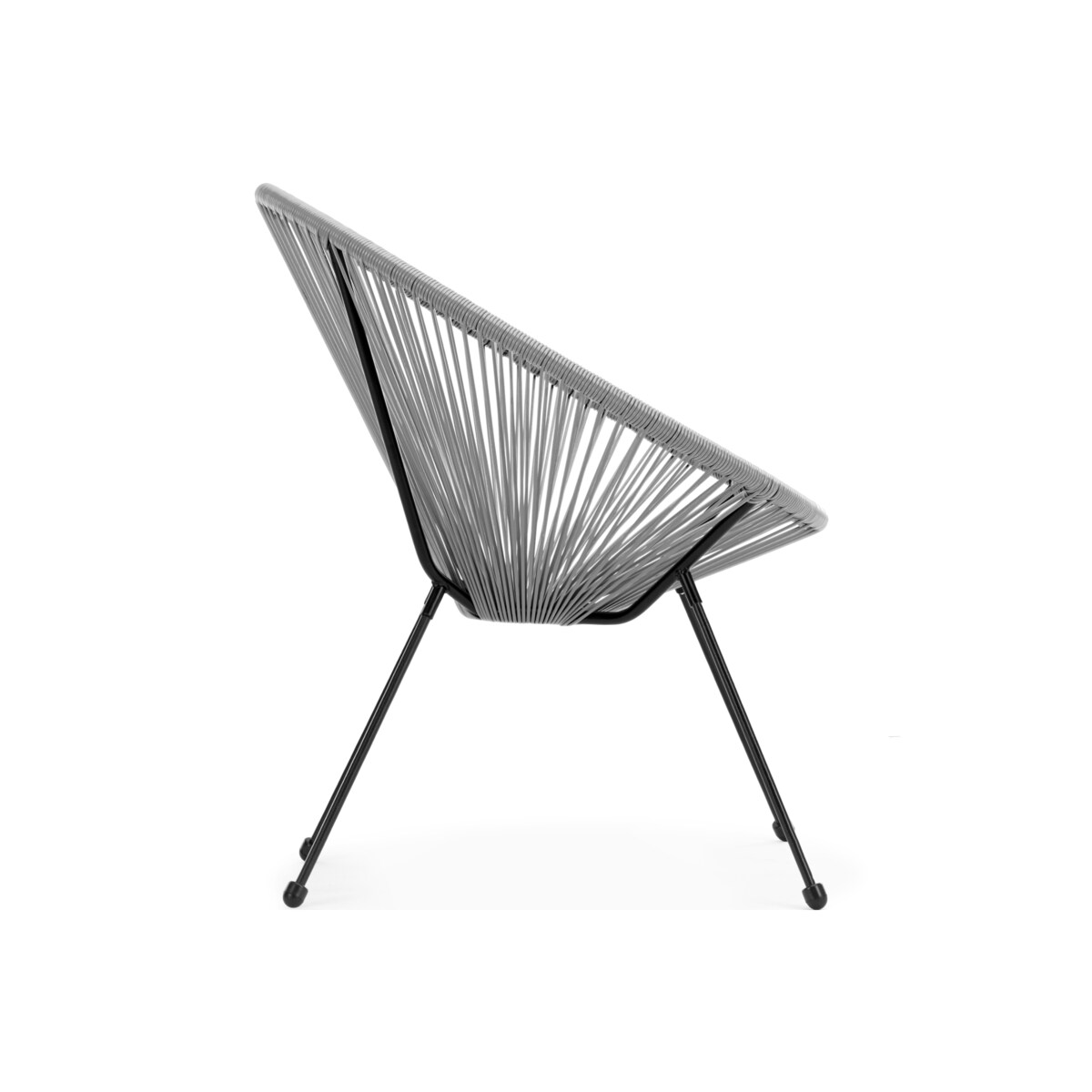 KONSIMO GROSTI Fotel ogrodowy z rattanu Acapulco w kolorze szarym