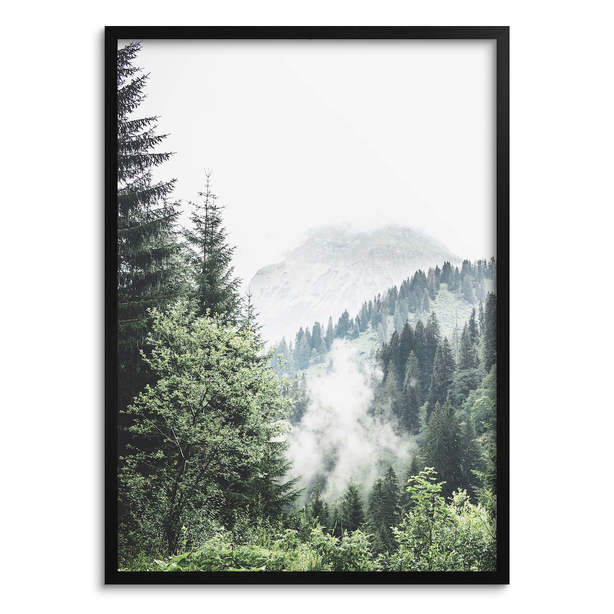 Plakat do sypialni salonu Obraz w ramie 50x70 Las we mgle