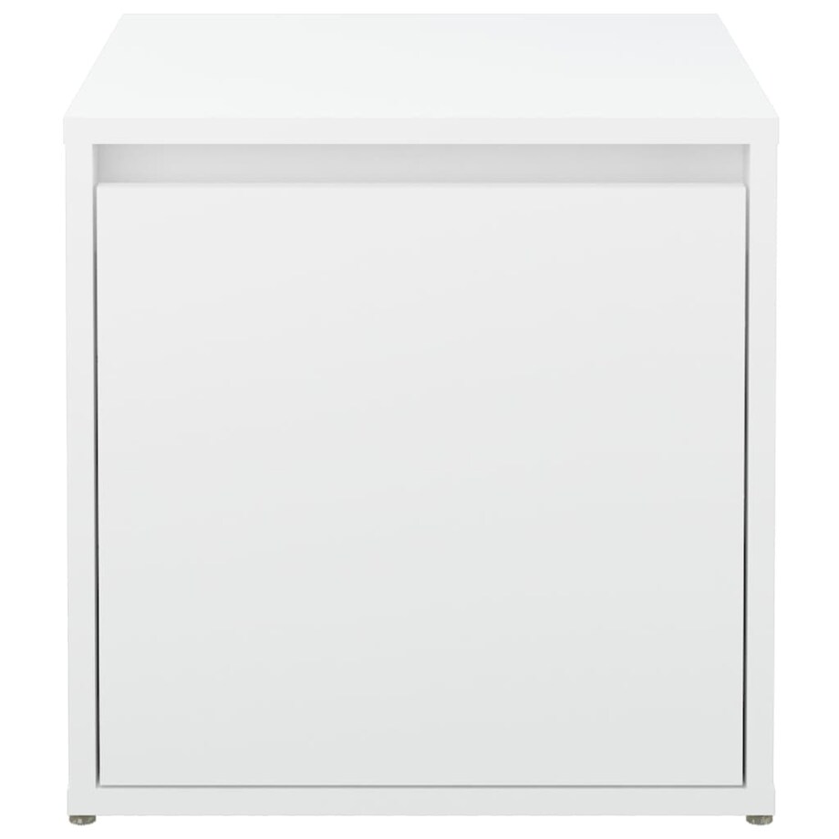 vidaXL Puf z szufladą, biały, 40,5x40x40 cm, materiał drewnopochodny