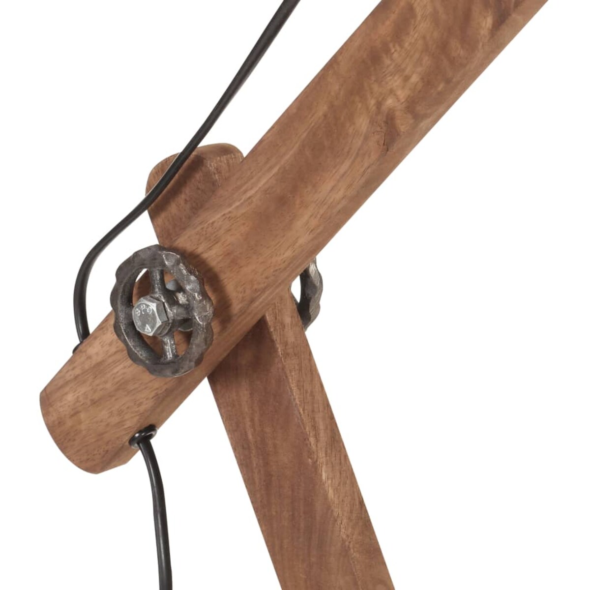 vidaXL Industrialna lampa stołowa, srebrna, okrągła, 58x18x90 cm, E27