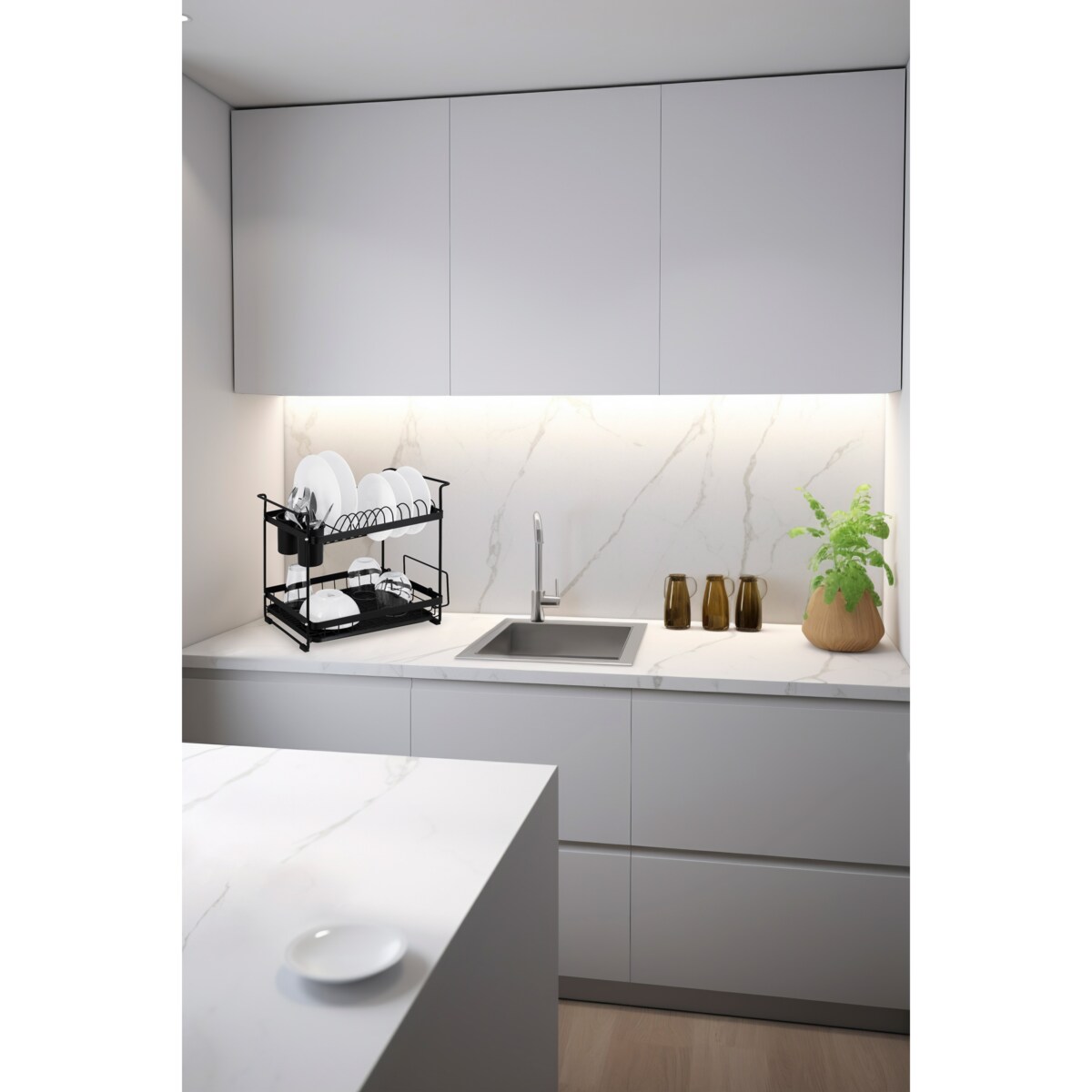 Suszarka do naczyń dwupoziomowa, ociekasz, Massido