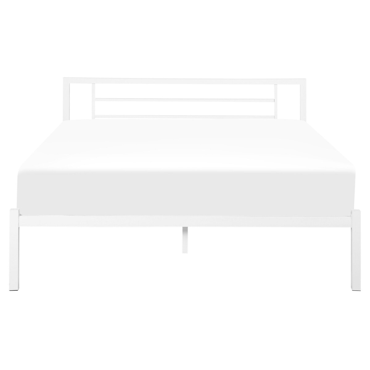 Łóżko metalowe 160 x 200 cm białe CUSSET