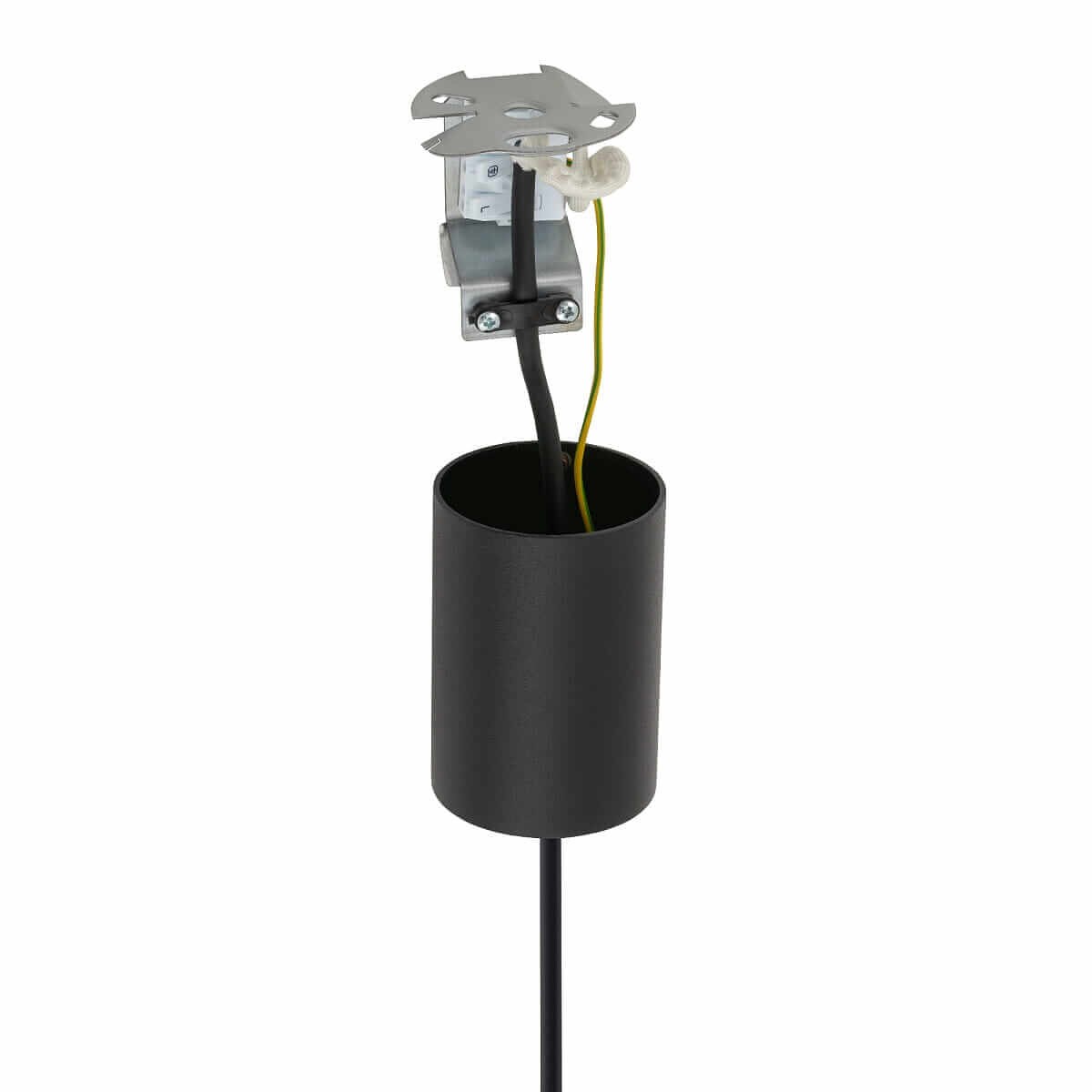 Wisząca lampa Haiti 11166 Nowodvorski japandi klatka koszyk bambusowa czarna