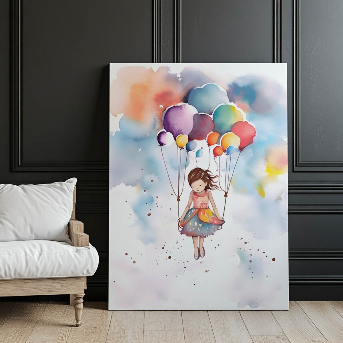 Balonowa Lekkość, 50x70 cm, bez ramy, płótno premium na blejtramie