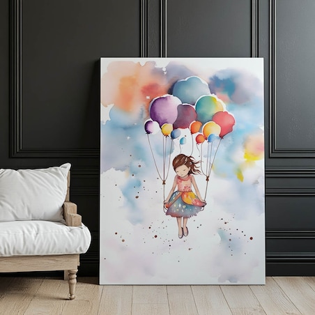 Balonowa Lekkość, 50x70 cm, bez ramy, płótno premium na blejtramie