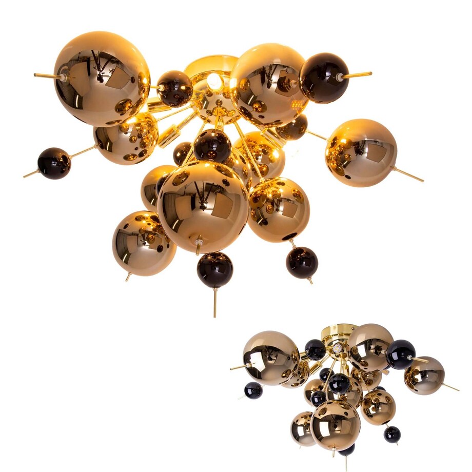LAMPA sufitowa EXPLOSION 1085158 Nave bubbles bombki plafon designerski molekuły złote czarne