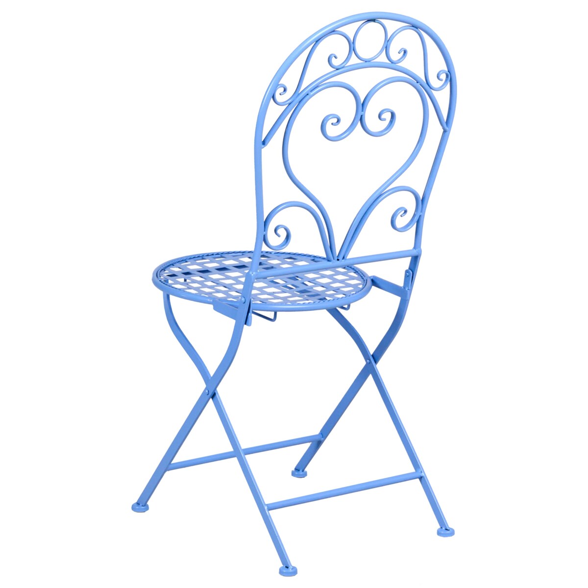 Zestaw 2 krzeseł ogrodowych ALBINIA Metal Niebieski