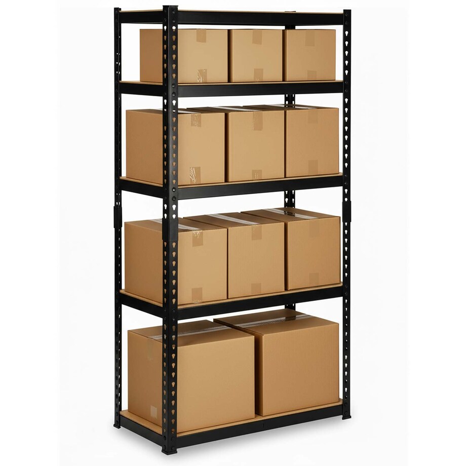 Regał metalowy magazynowy Humberg HR-854 czarny 183 x 90 x 40 cm 4854