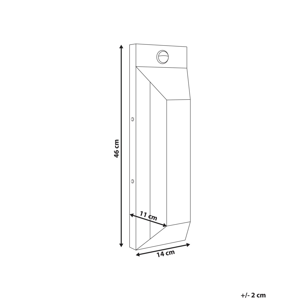 Lampa ścienna ogrodowa LED MAWZA Z czujnikiem ruchu Czarny