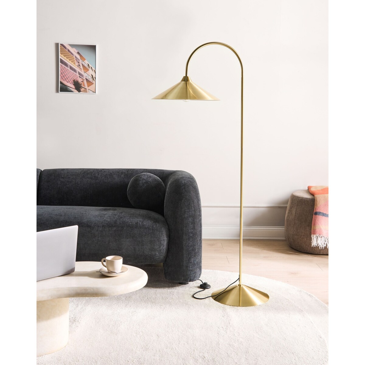 Lampa podłogowa SAVEGRE Metal Złoty