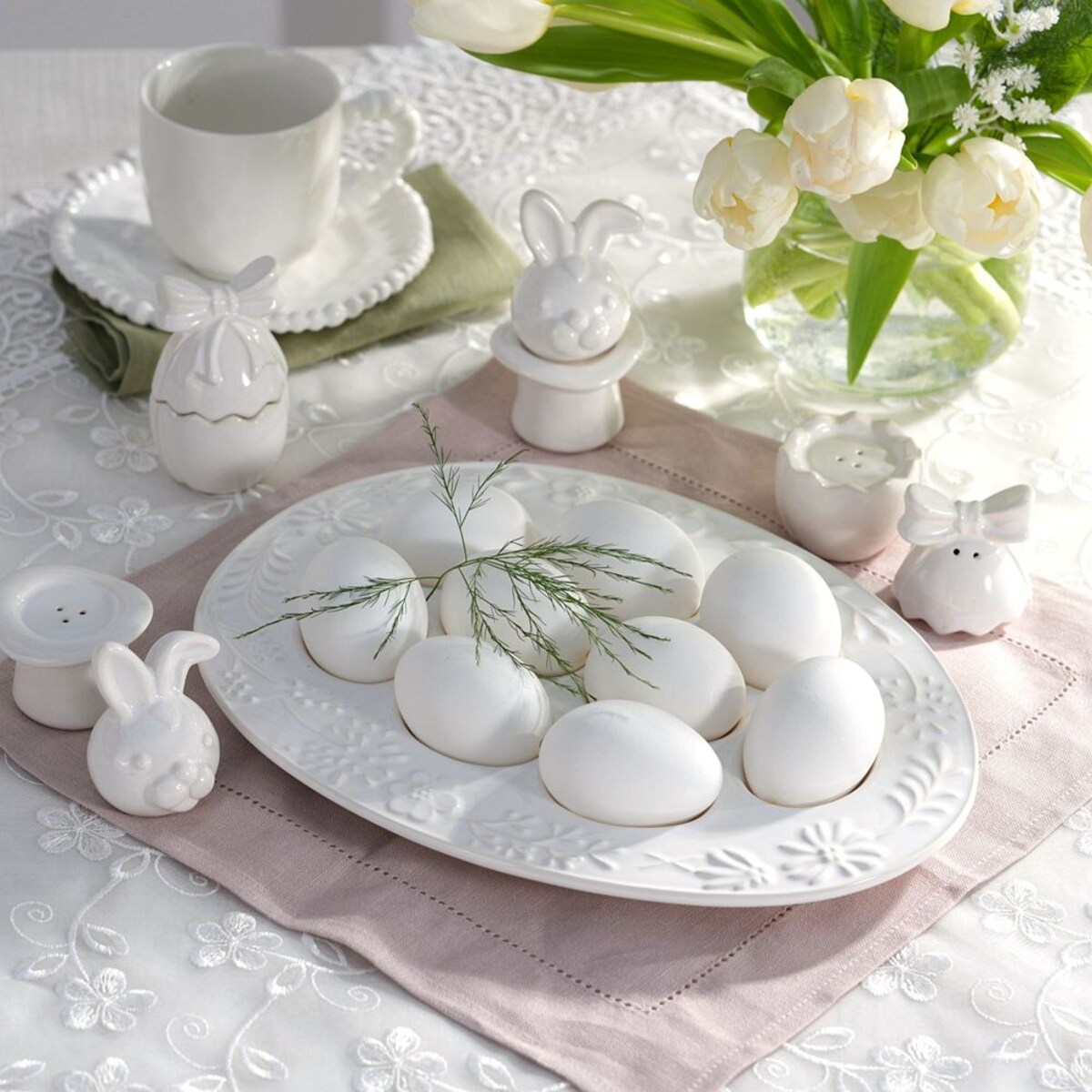 VILLA ITALIA Talerz na jajka ceramiczny 29 cm TIVOLI