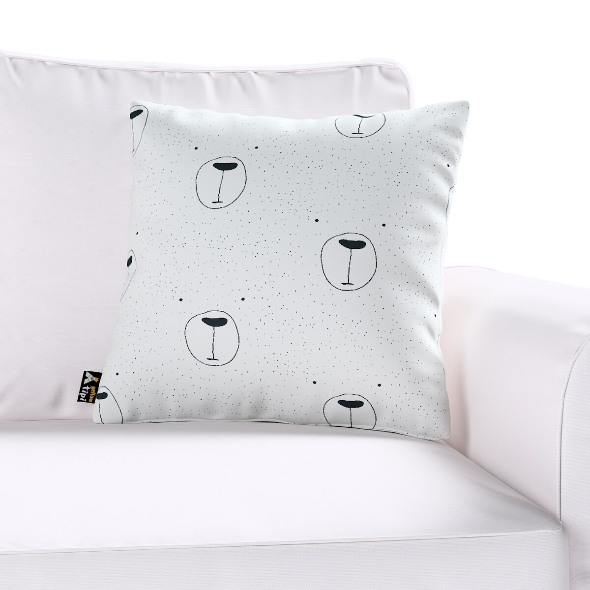 Poszewka Milly 43x43 ecru-czarny